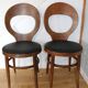 6 baumann seagull chairs dark beech black skai