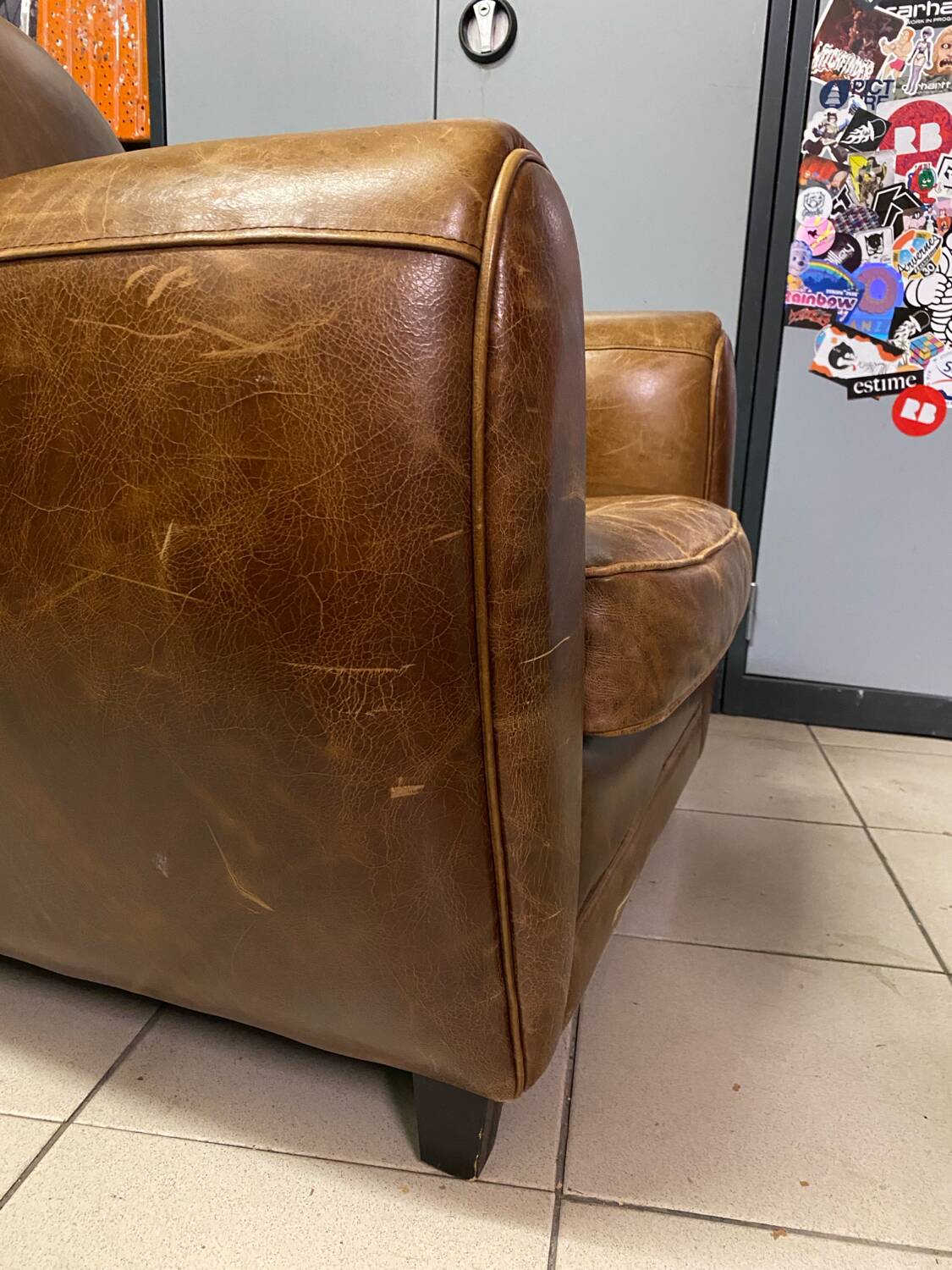 Fauteuil club cuir