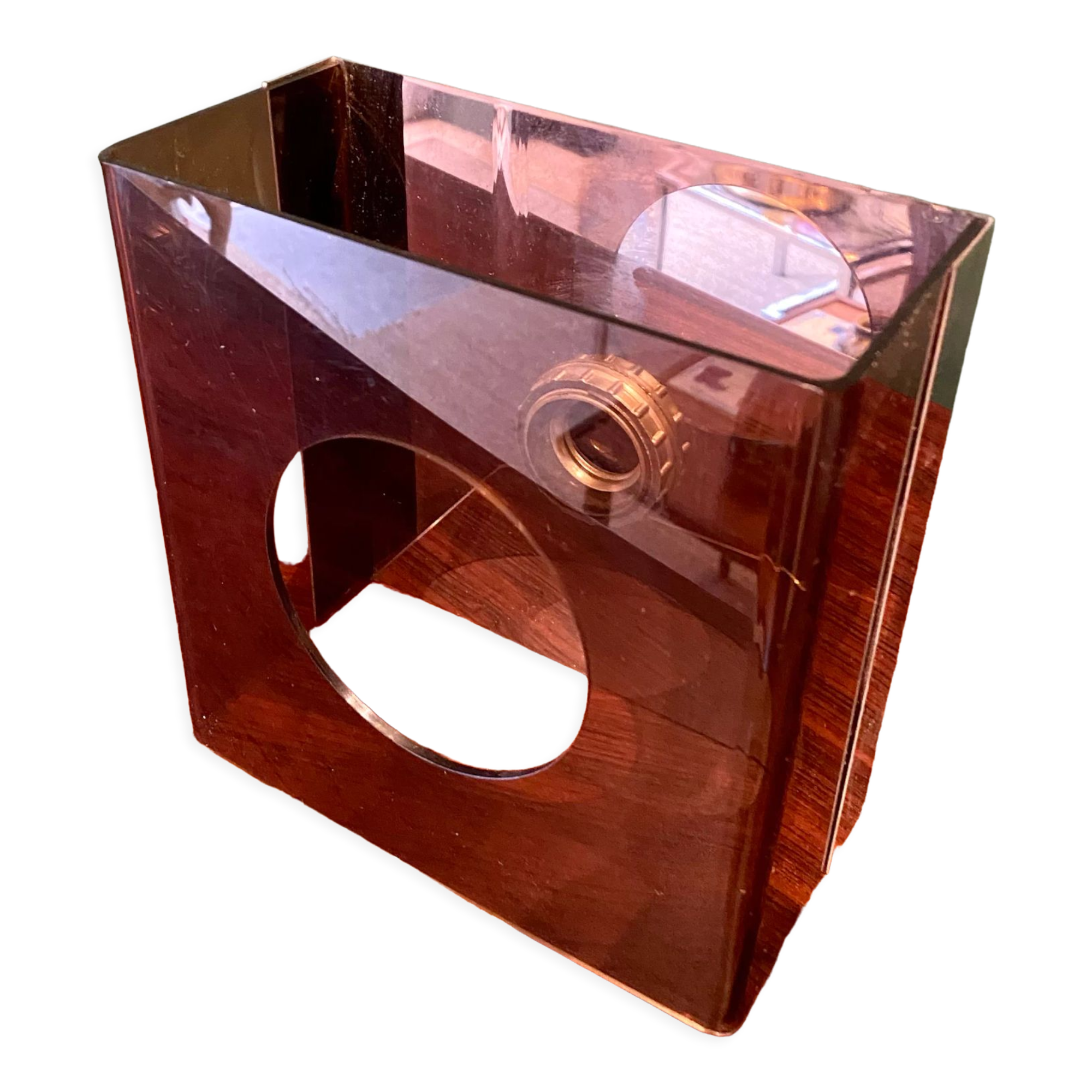 Wall lamp in smoked plexiglass