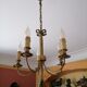 chandelier 5 branches brass