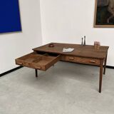 Vintage farm table with 2 large drawers