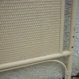 Wicker and bamboo headboard