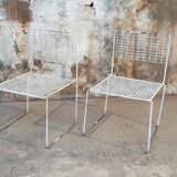Two vintage metal chairs