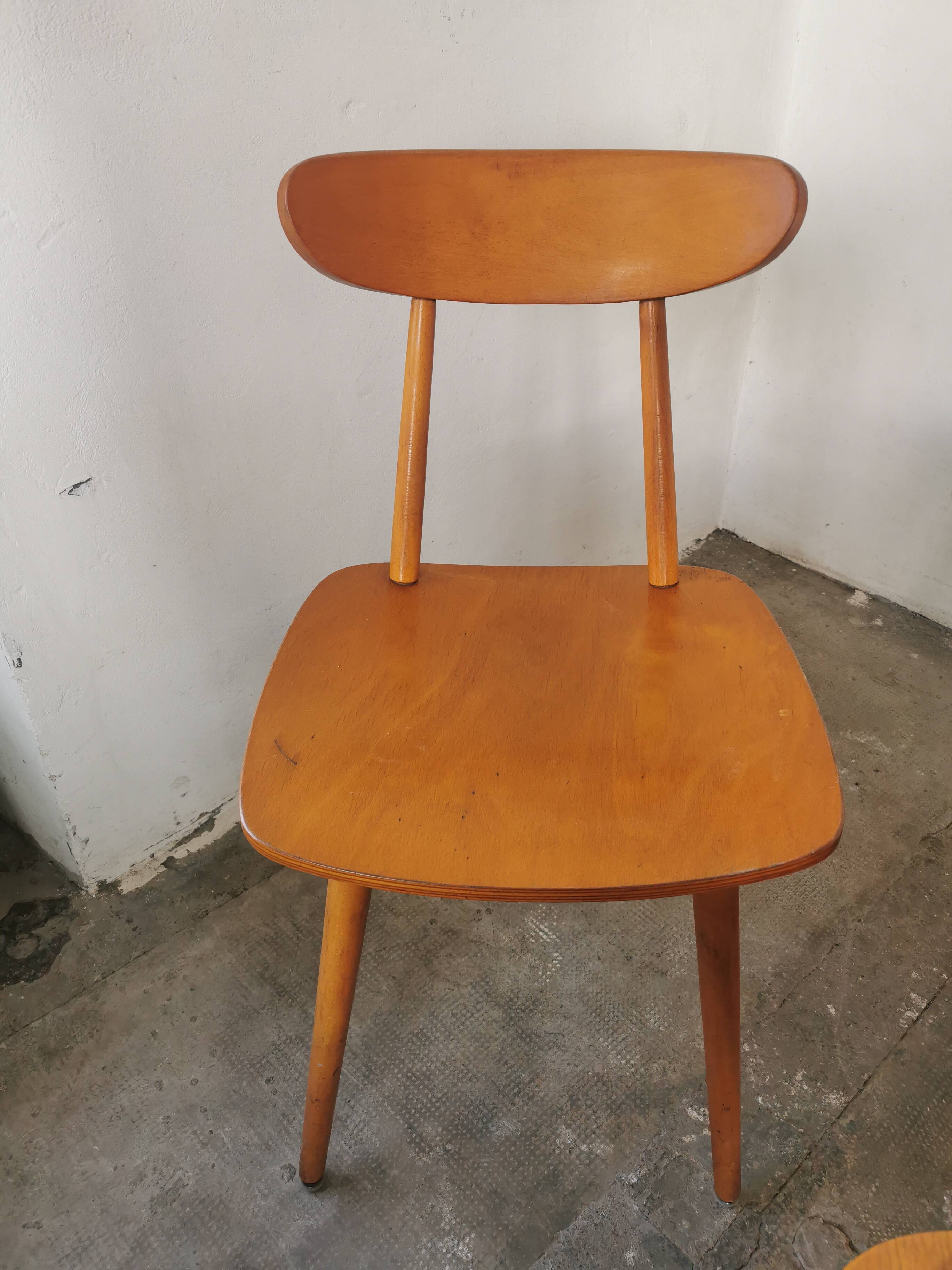 Set of 4 Hiller chairs, vintage 1960