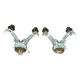 Pair of vintage bow wall lights