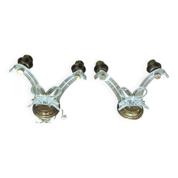 Paire d'appliques vintage nœuds
