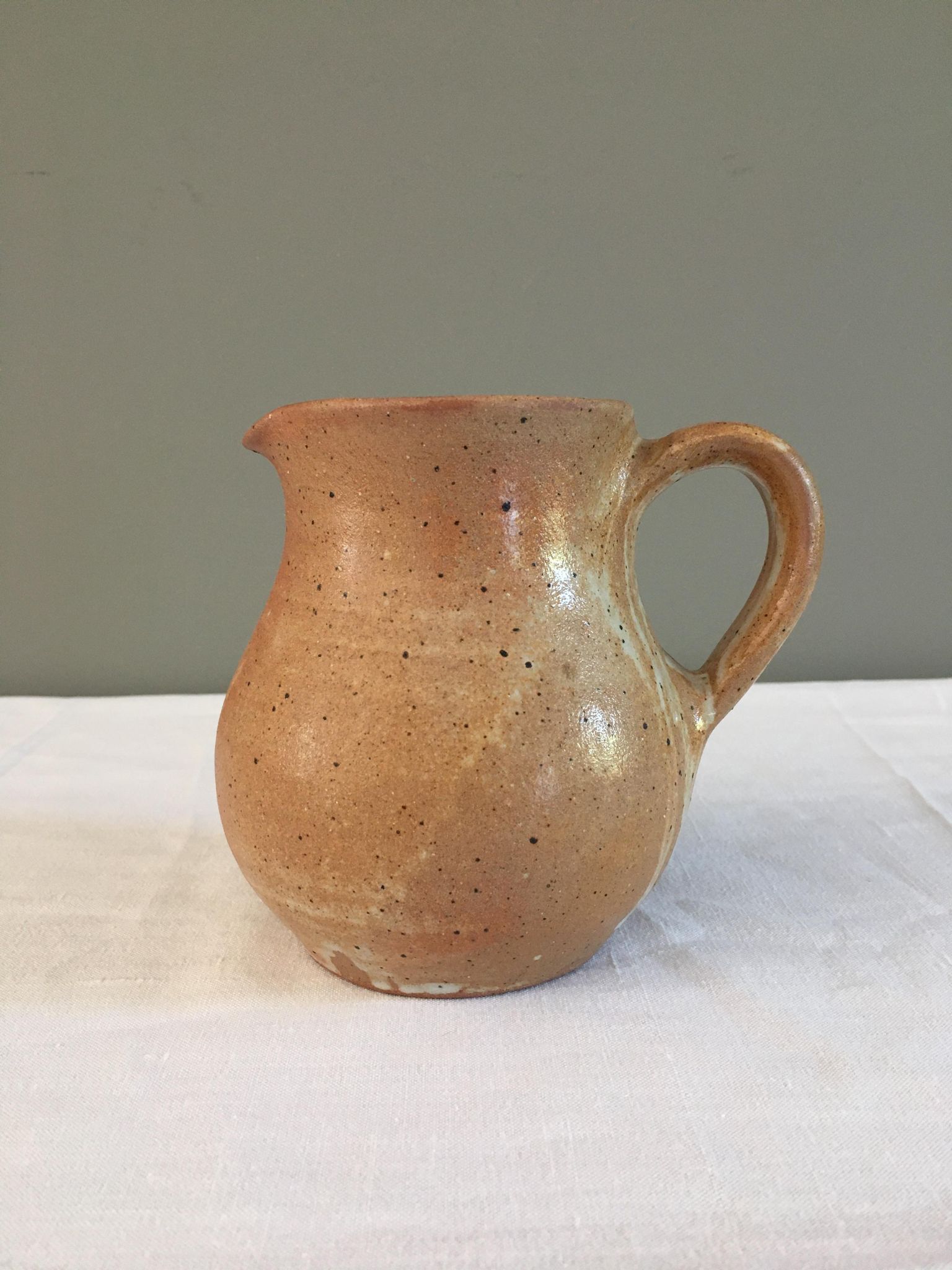 Vintage enamelled stoneware carafe