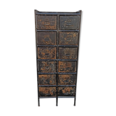Casier / armoire métallique noire 12 casiers
