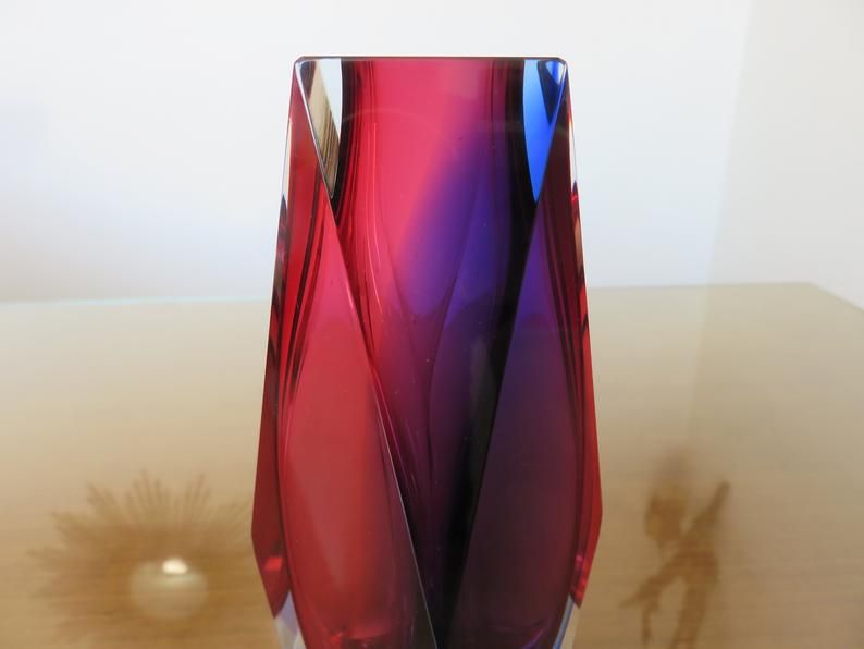 Vase Sommerso Murano design Luigi Mandruzzato 60s