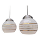 Pair of opaline pendant lights
