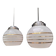 Pair of opaline pendant lights