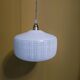 Vintage white striped glass checkered suspension globe