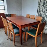 Large art deco mahogany table with extensions 260cm