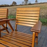 Set of 4 vintage folding armchairs