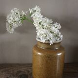 Vase, Glazed Vintage Stoneware Pot for Interior Use