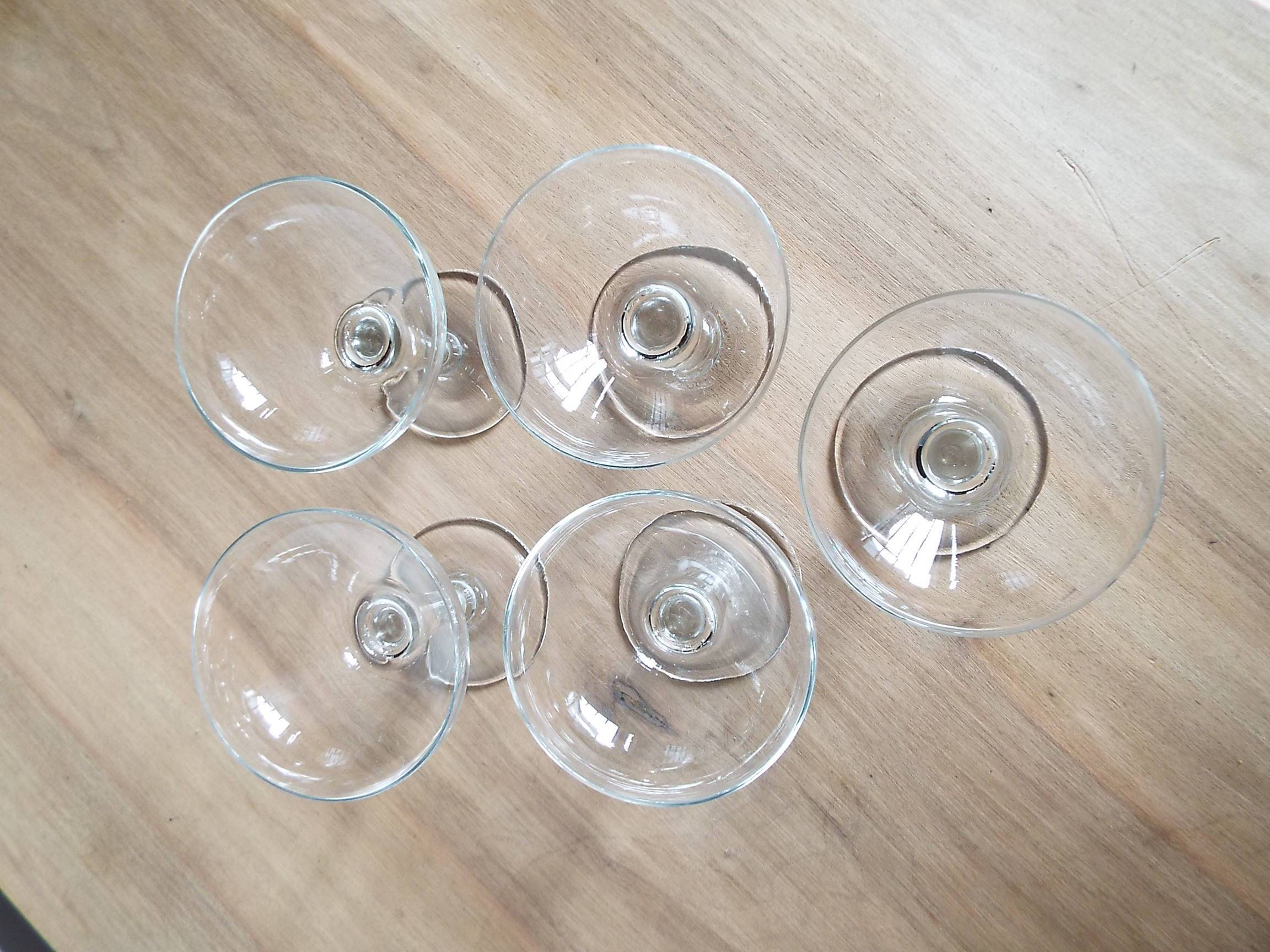 5 bistro champagne glasses