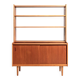 Scandinavian teak bookcase with writing desk, 1960s
