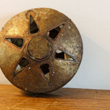 Lampion in natural cotton and metal