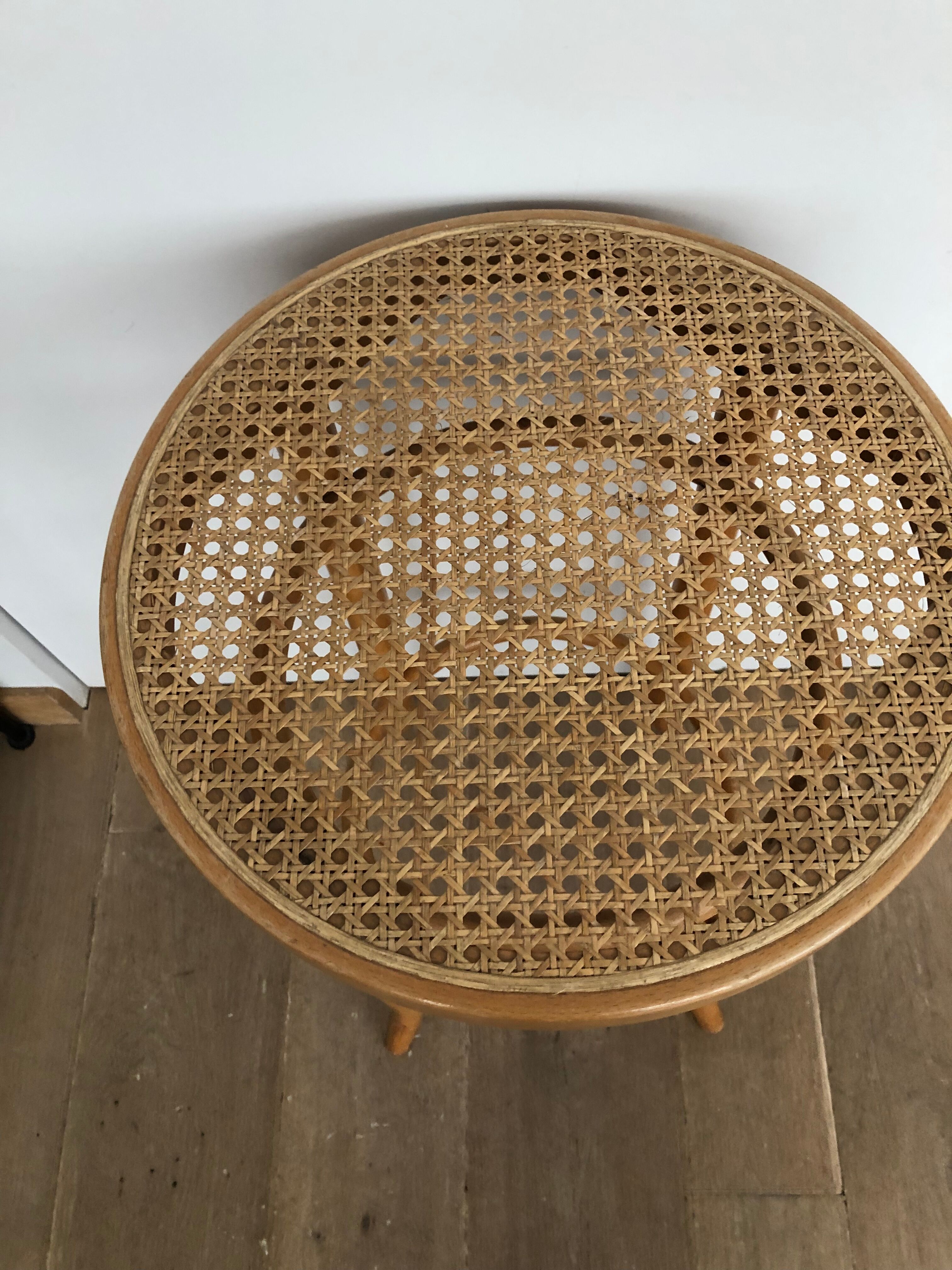 High stool in cannage