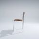 Tubular steel and cognac leatherette chair, 1980s