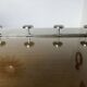 Chrome metal wall coat rack with 4 hooks, 57cm, 1970, vintage