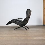 P40 Lounge Chair By Osvaldo Borsani For Tecno In Original Leather, Italy 1960s