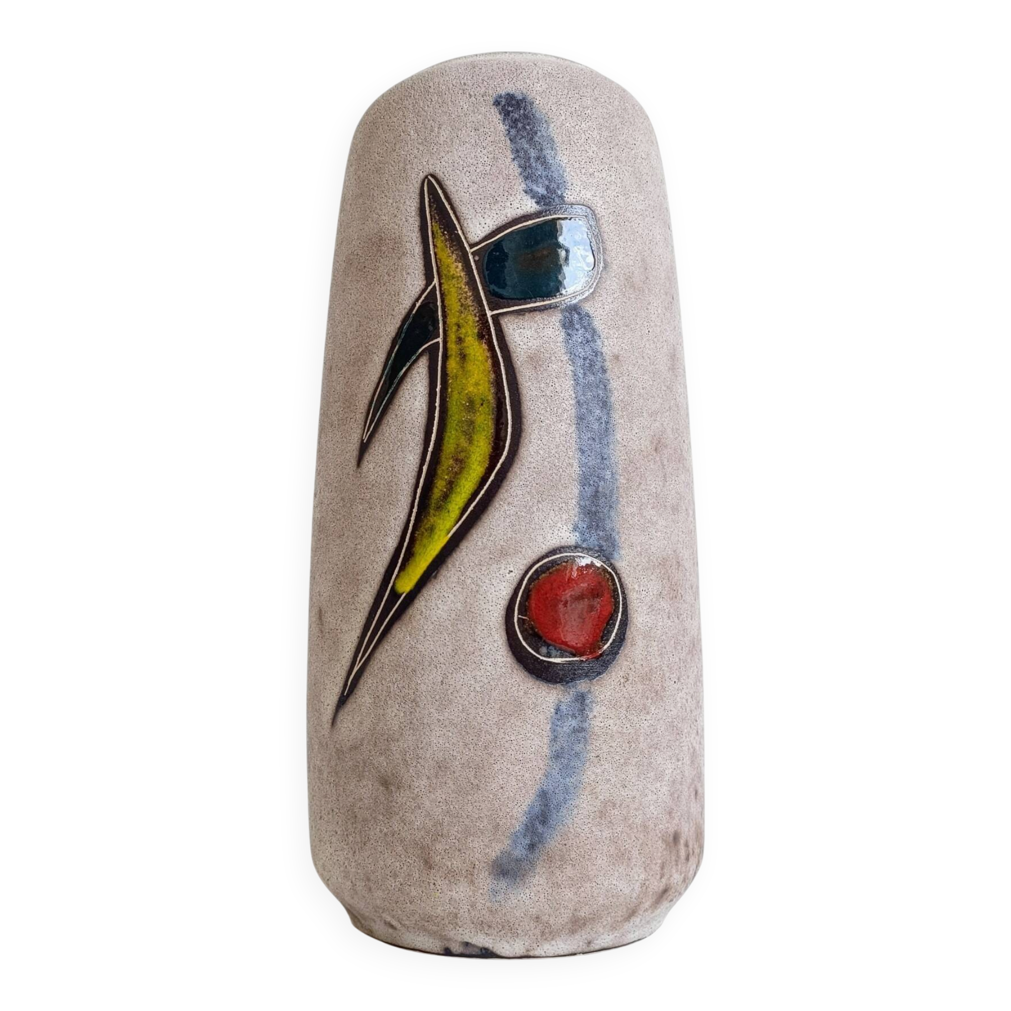 Mid-Century Scheurich Abstract Modernist Ceramic Vase, West Germany, 1960s