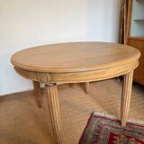 Table à manger extensible ovale Art Déco en bois