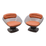 Pair of “Apollo” armchairs by Team TILLBERG for OVERMAN in plexiglass, 1970