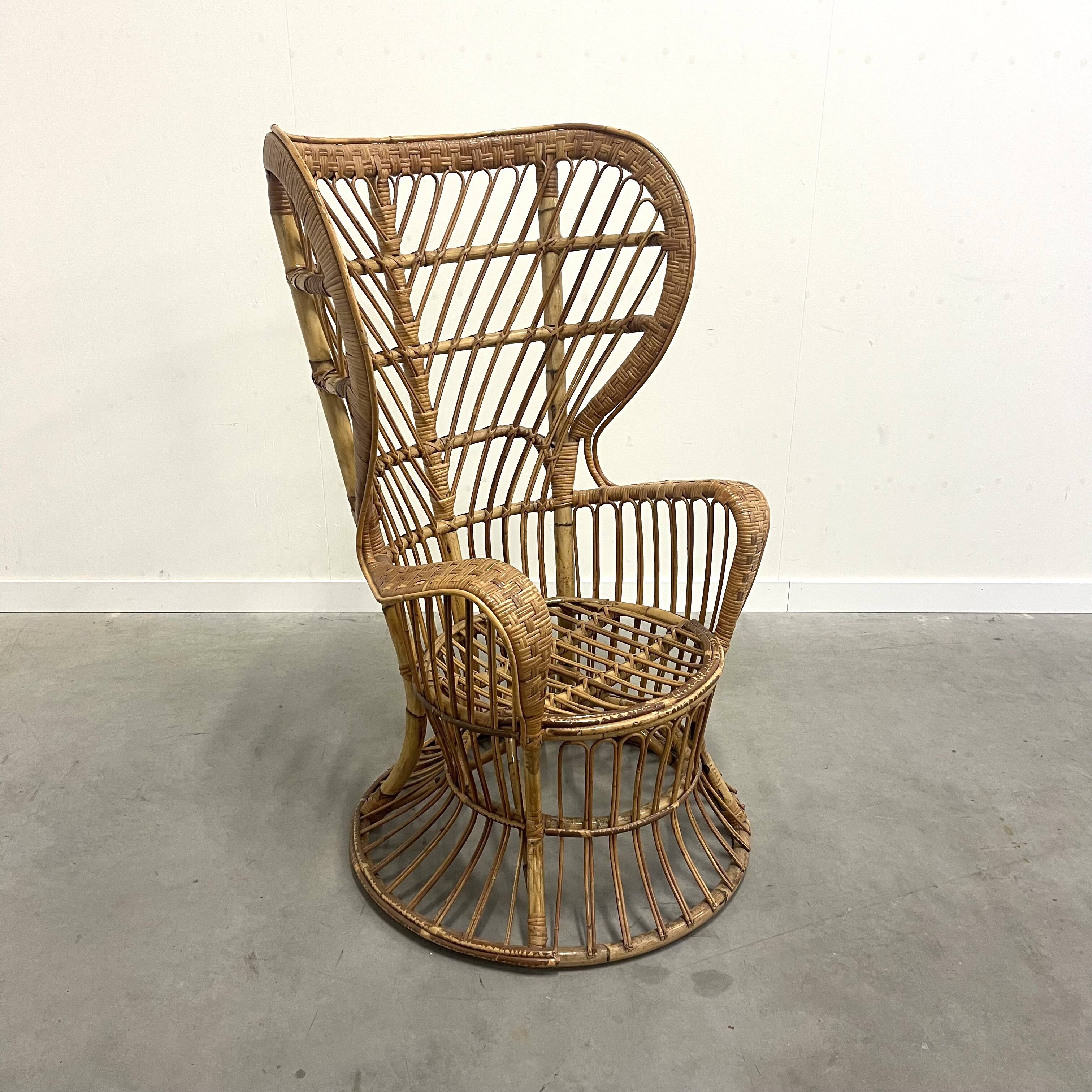 Gio Ponti rattan chair, Italy 1960s