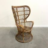 Gio Ponti rattan chair, Italy 1960s