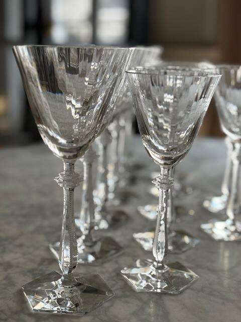 Verres cristal baccarat arcade - eau et vin