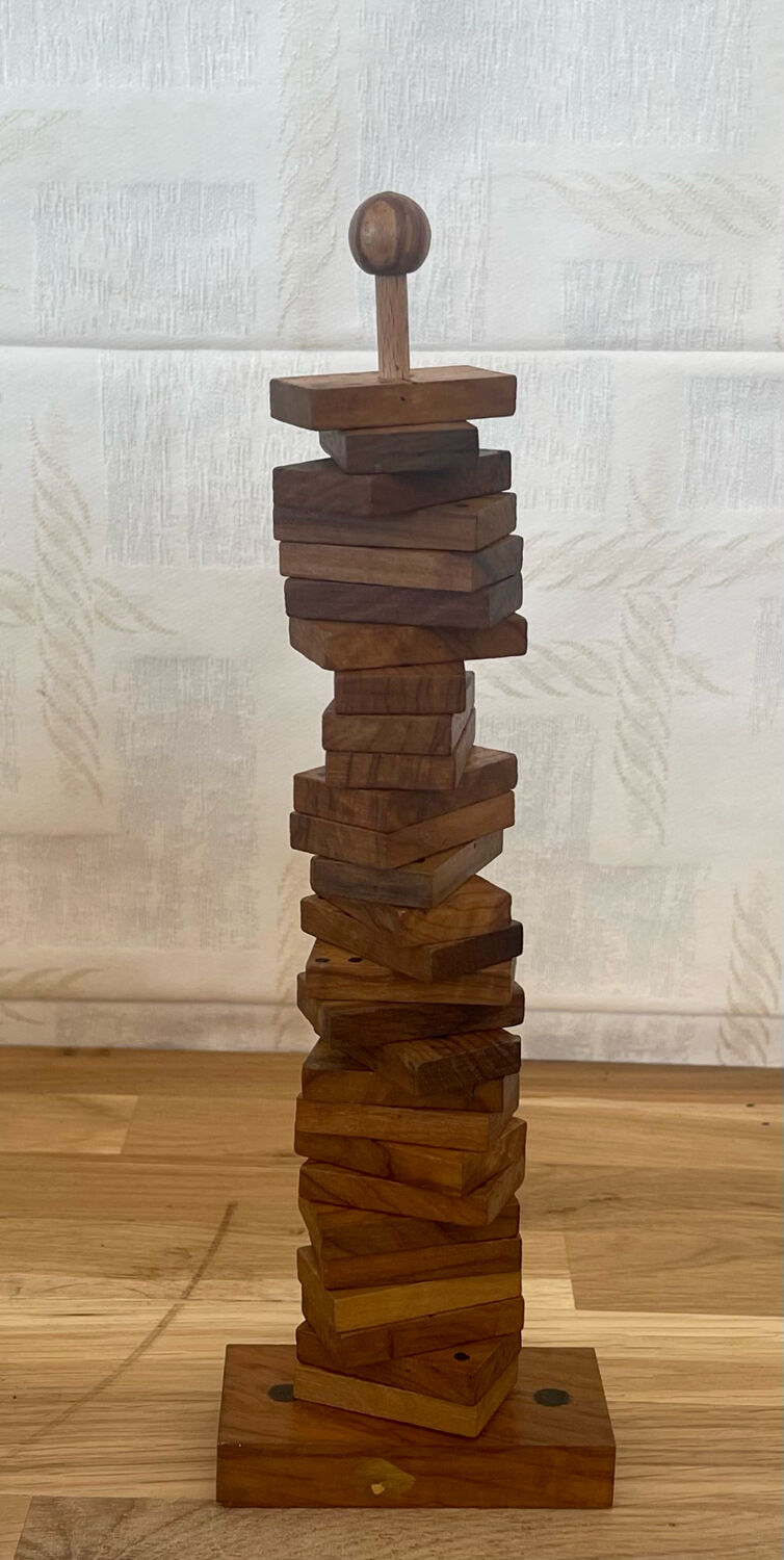 Vintage wooden domino game