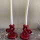 Pair of ceramic candlesticks
