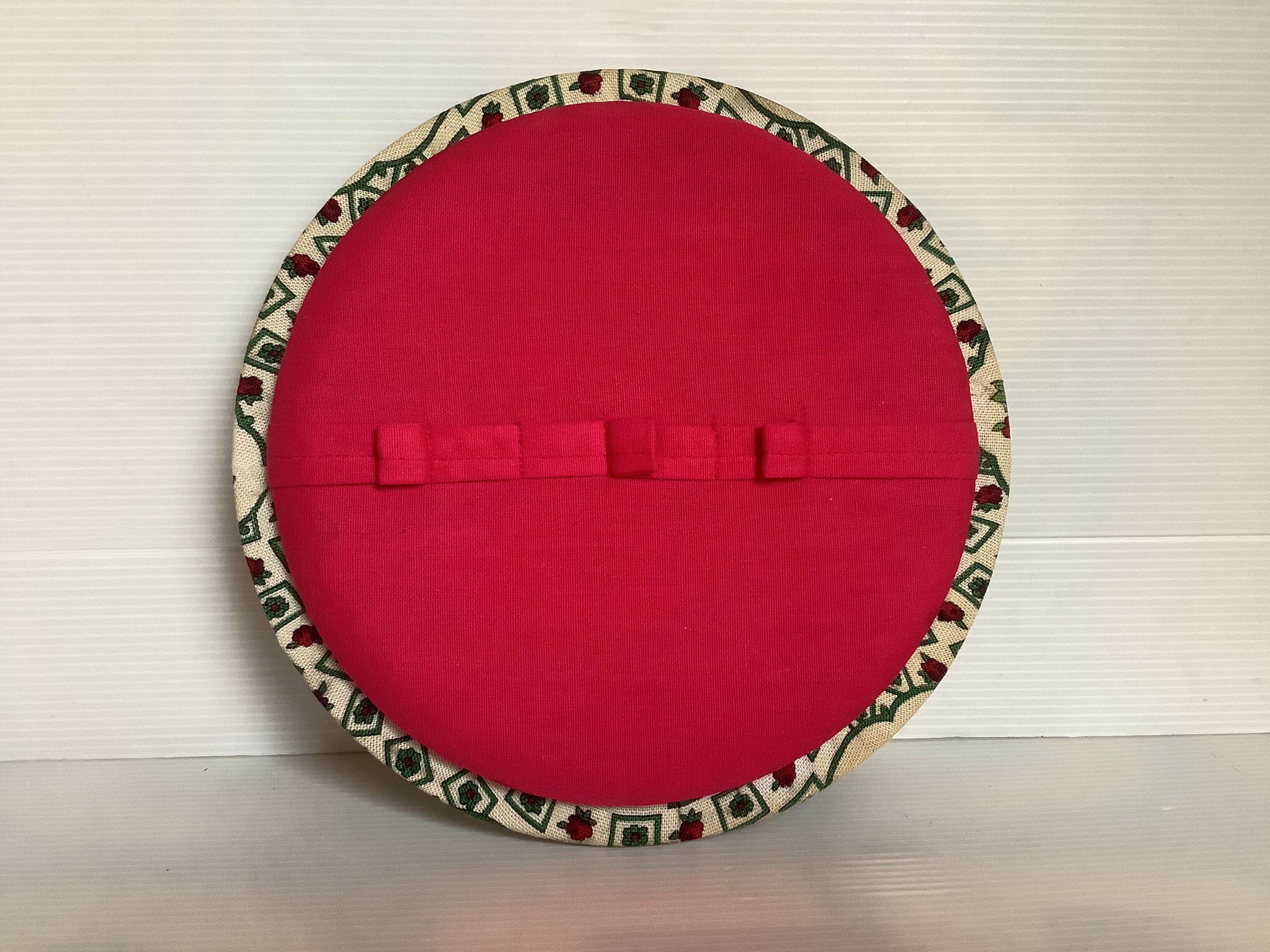 Old rattan wicker sewing box