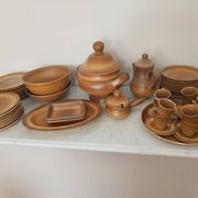 Vintage speckled glazed stoneware table service – 1970s
