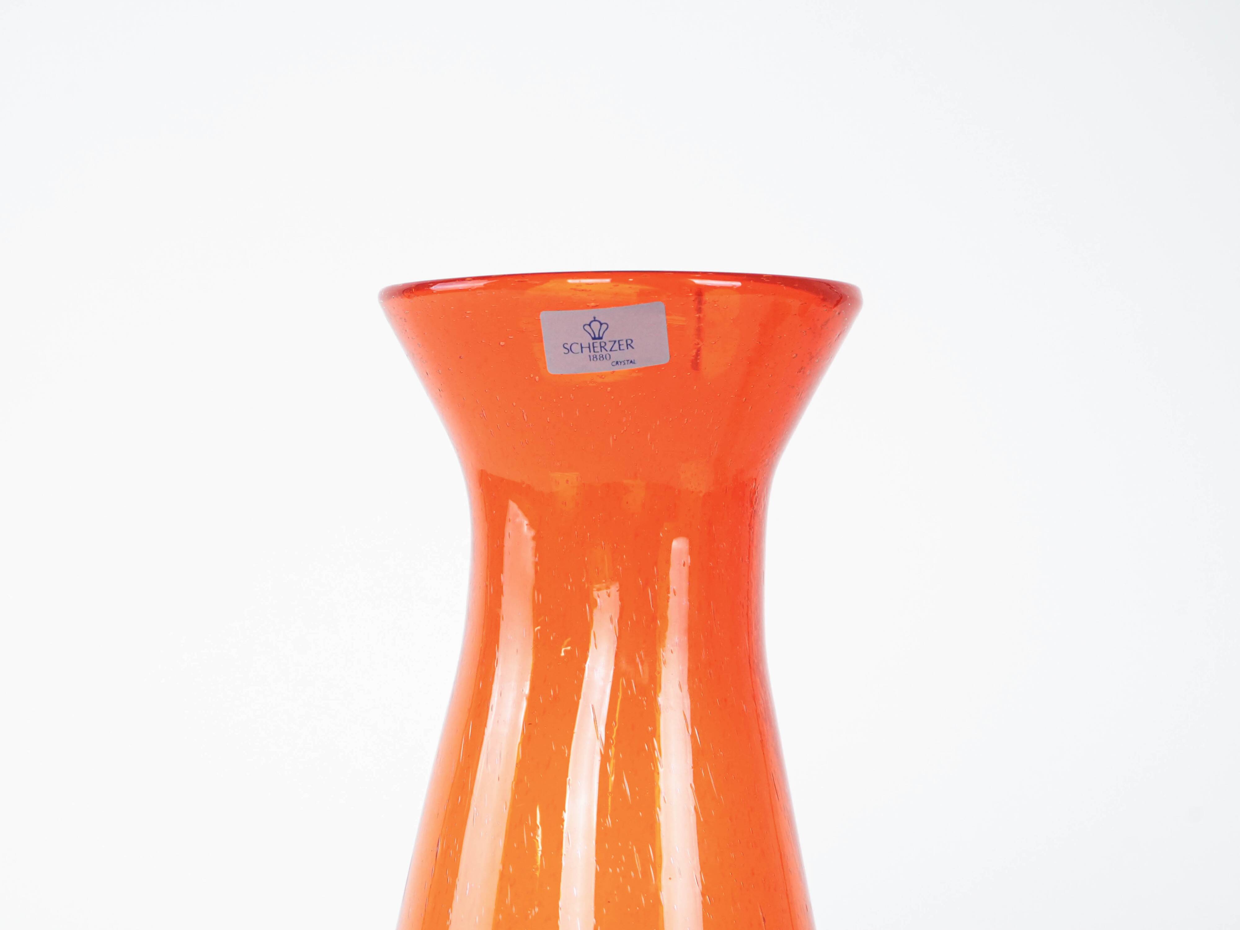 Colourful set of glasses and carafe, Scherzer Bavaria, 1980s, made in Germa