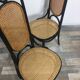 Pair of black lace-lace thonet chairs and model canage No.17 or Long John