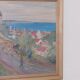 Original Swedish Oil on Panel – “Village Scene II” by E. R. Olsson – Signed
