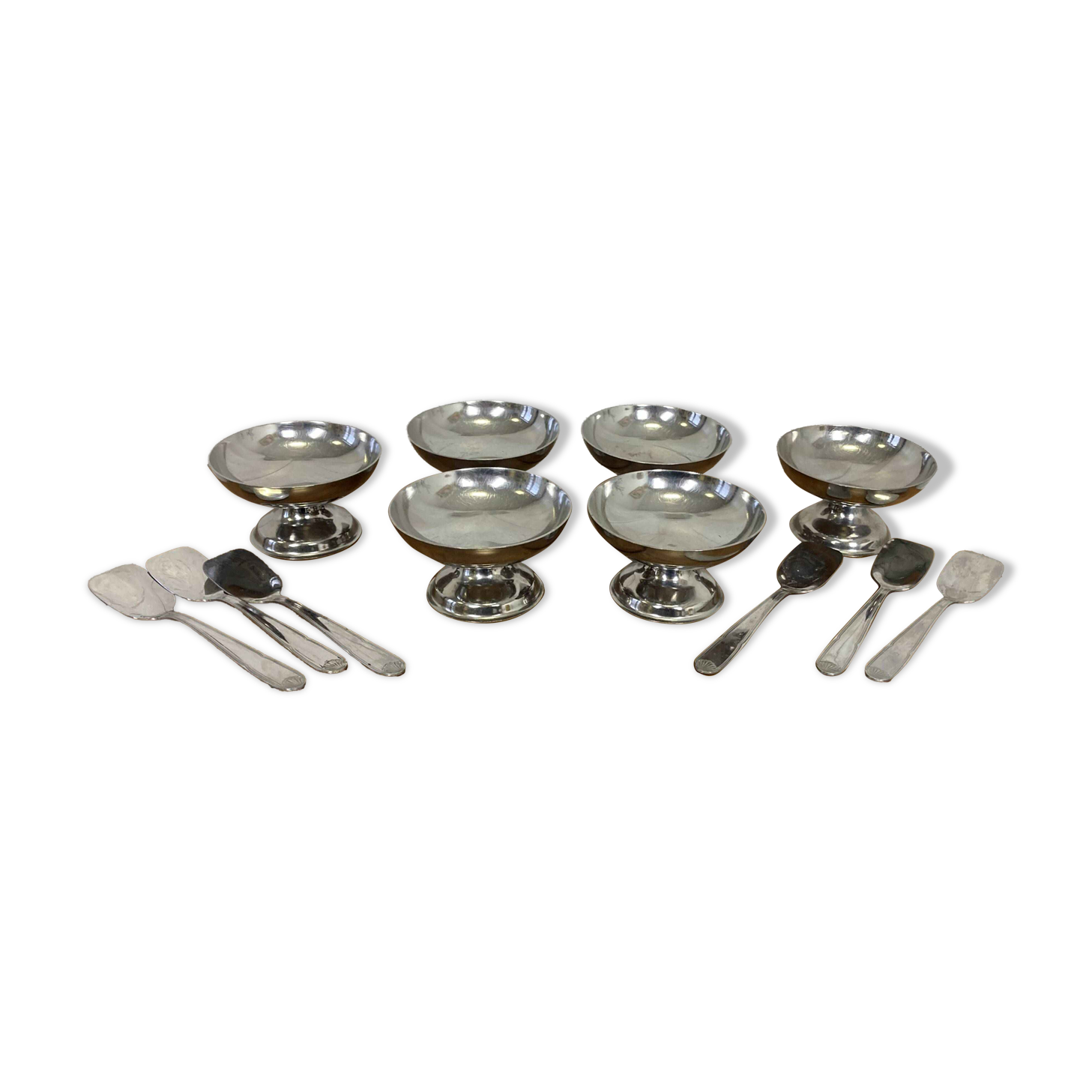 Set de 6 coupes à glace et petites cuillières