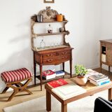 Old wall shelf carved in walnut
