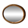 Oval pine mirror Glasmaster Markaryd Sweden 1970s