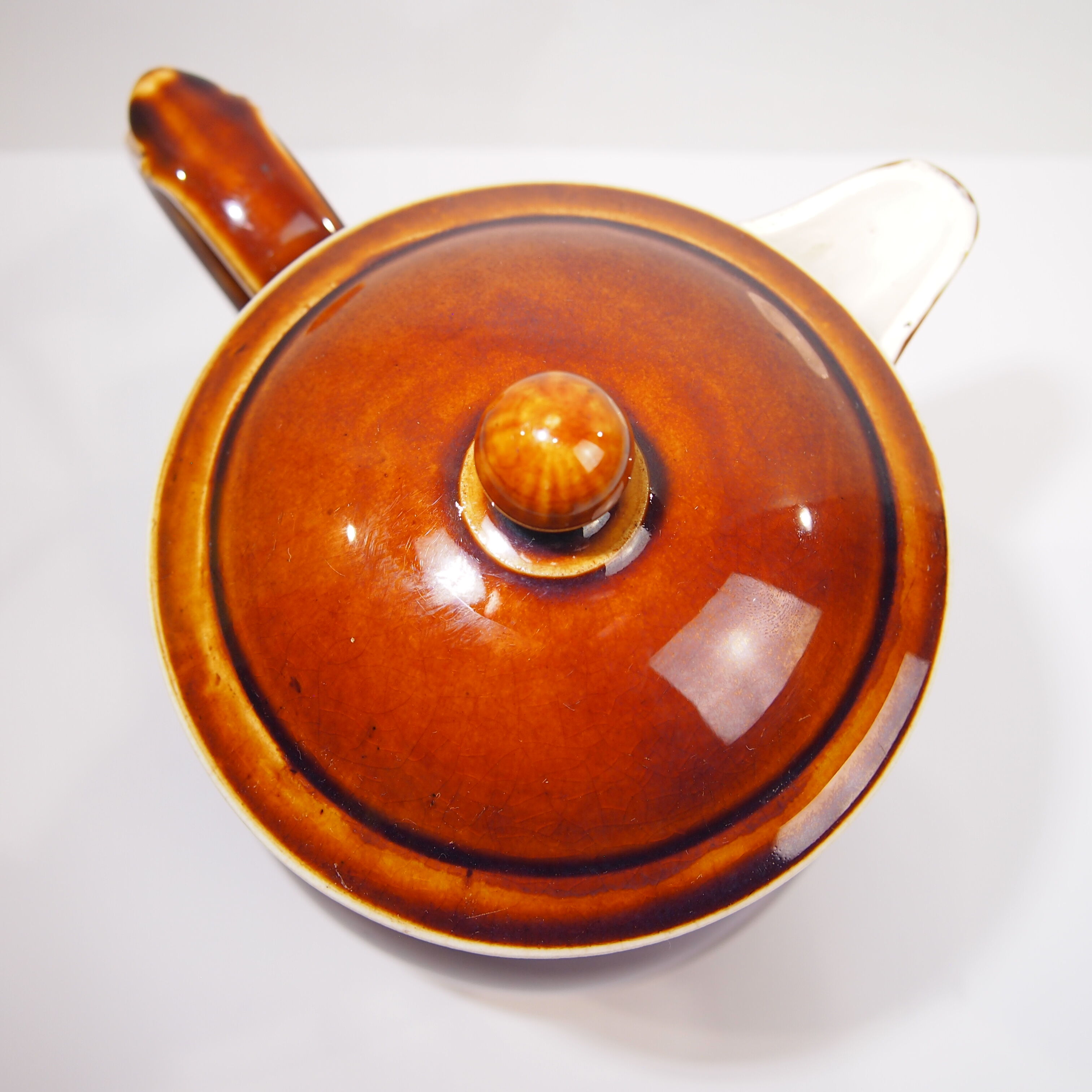 French ancient sandstone pitcher/crucing pitcher with ochre enamel