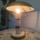 Olive green vintage lamp from the 1980s.