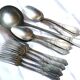 Art Nouveau cutlery with ladle, forks, spoons and ladle