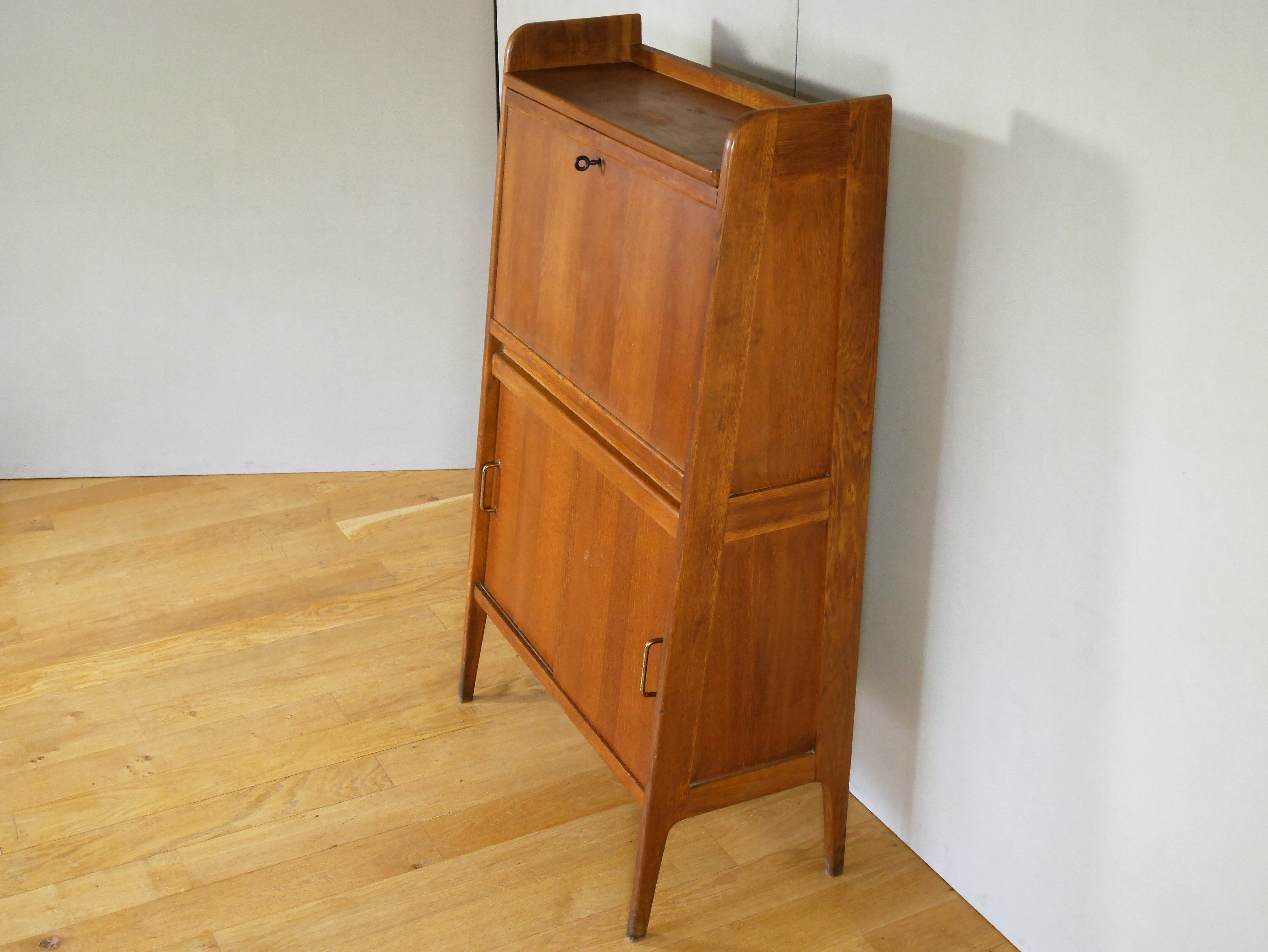 50s oak secretary