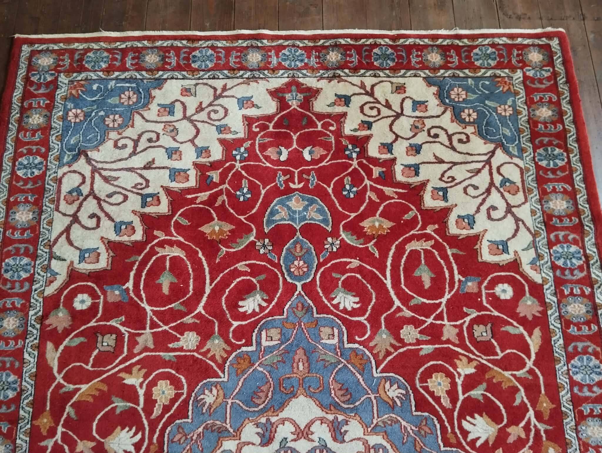 Handmade Indo Tabriz rug 212x144cm