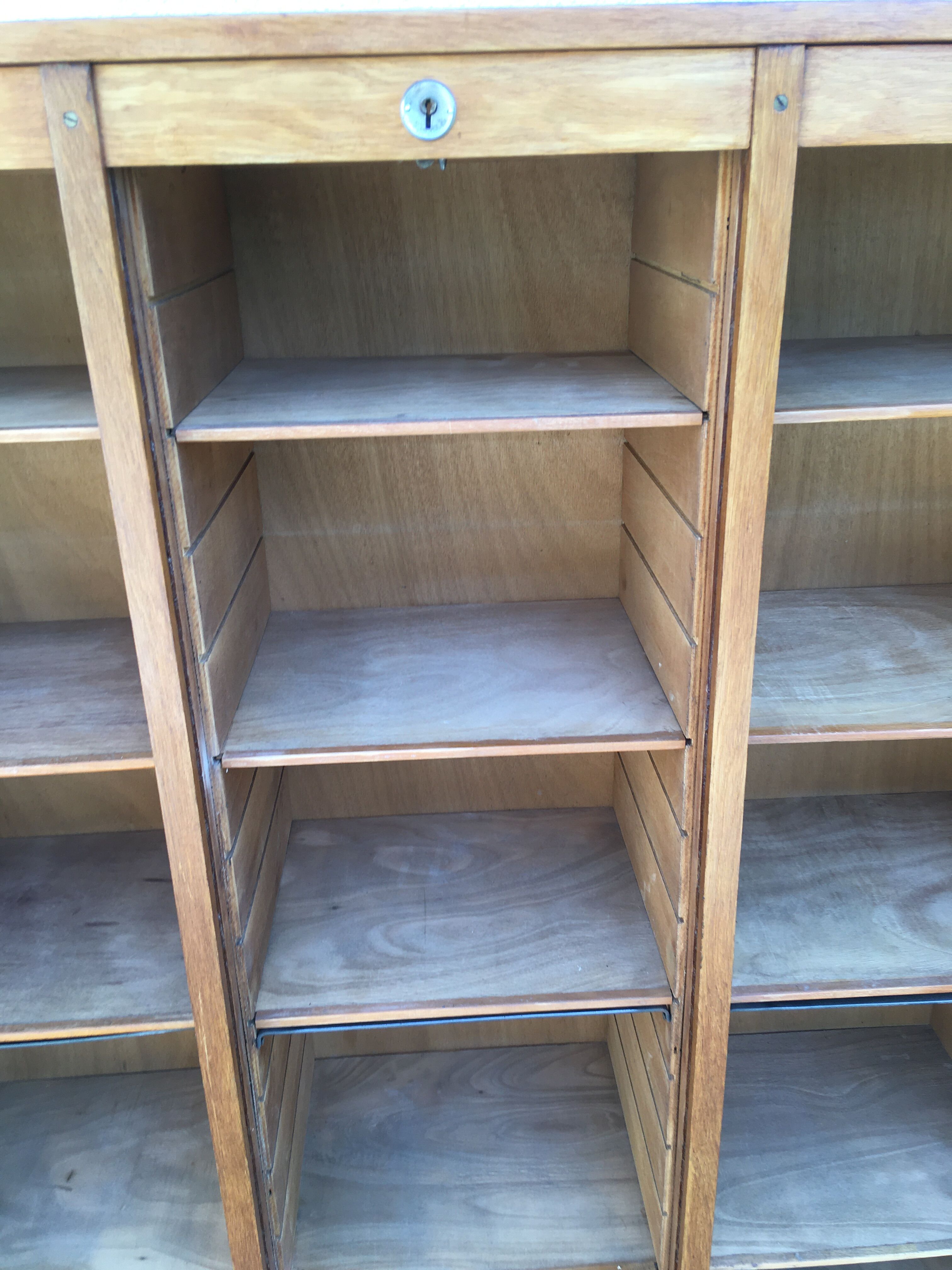 Solid oak triple curtain binder Year 1950