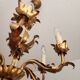 Vintage Hollywood Regency 6 light Chandelier gilded Italy Florence 1950-60