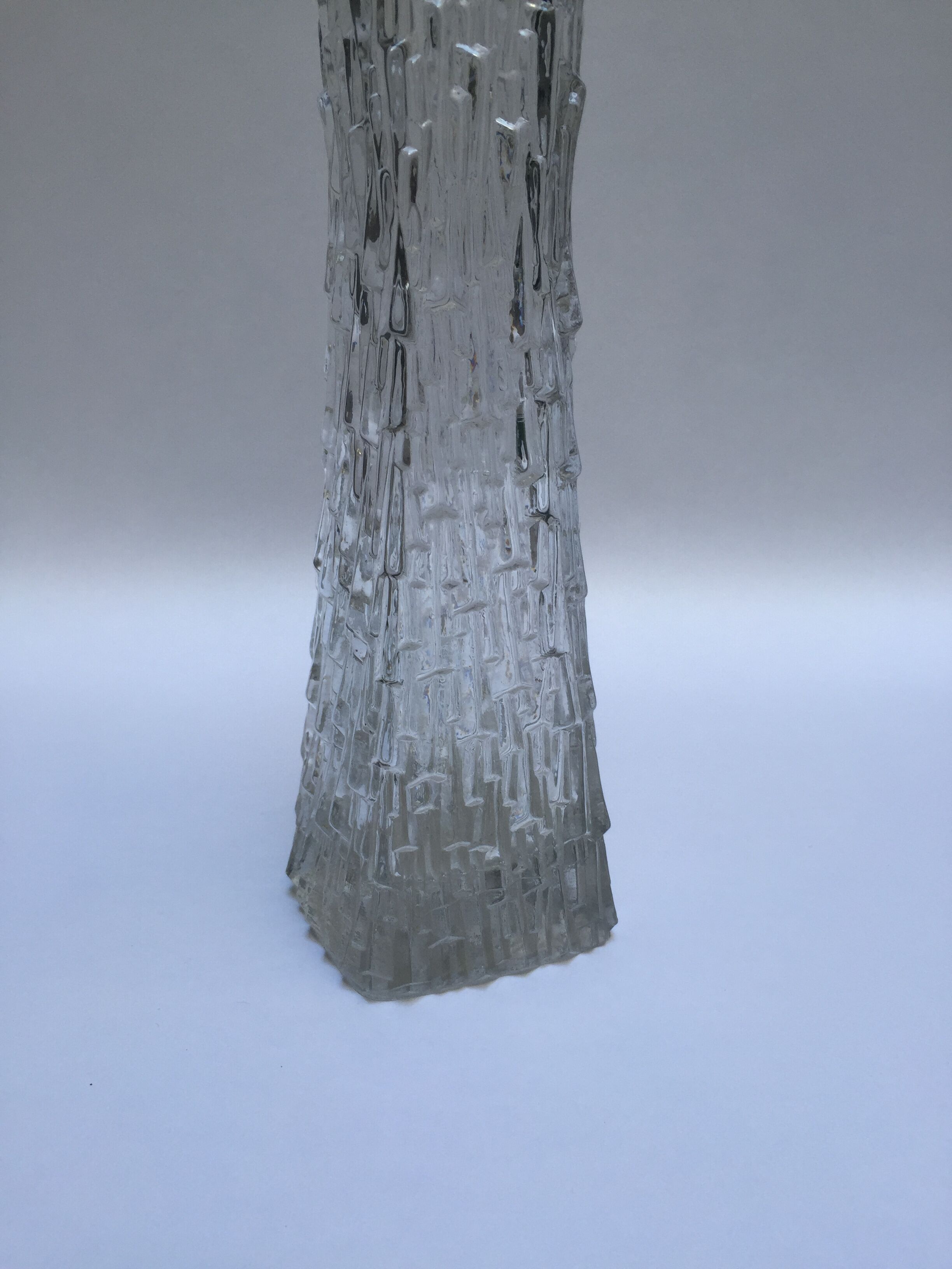 Brutalist glass vase 1970